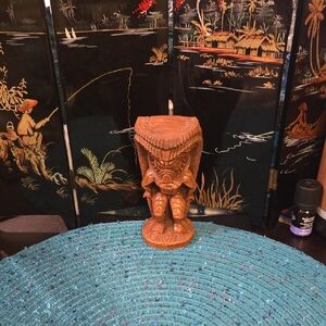 Handcrafted Brown Tiki Statue